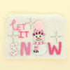 Let It Snowman Rhinestone Seed Bead Coin Bag