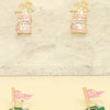 2 Pair Gameday Golf Theme Earring Set
