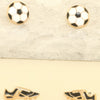 2 Pair Gameday Soccer Theme Earring Set