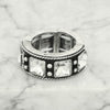 Western Square Jeweled Stretch Ring