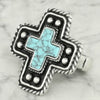 Western Turquoise Cross Stretch Ring
