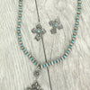 Western Turquoise Cross Necklace Set