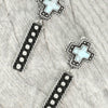 Western Turquoise Cross Concho Earrings
