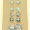 Western Theme Assorted 5 Pair Earring Set
