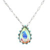 Western Teardrop Cut Gemstone Turquoise Necklace