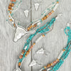 Western Longhorn Steer Bead Mix Necklace Set