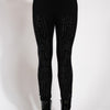 Star Design Crystal Studded High Waisted Leggings