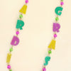 Mardi Gras Glitter Acetate Beaded Party Necklace