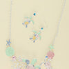Sea Life Rhinestone Metal Bib Necklace Set