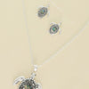 Sea Life Abalone Marine Turtle Necklace Set