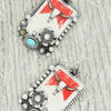 Western Steerhead Print Concho Earrings