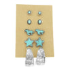 Western Theme 5 Pair Earring Set