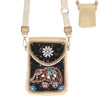 Turquoise Seed Bead Elephant Crossbody Bag