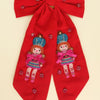 Christmas Nutcracker Dame Bow Barrette Hair Clip