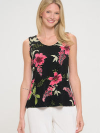 BNS print sleeveless tank top featuring a floral design, blending style and comfort for a chic summer look.