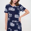 Plus Size Print Missy Dress Short Sleeve