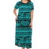 Plus Size BNS Print Long Dress