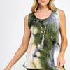 Andante Tie Dye Print Sleeveless Tank Top