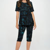 Plus Size Capri Pants Set - Stylish Two-Piece Ensemble