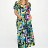 Hit V-Neck Long Dress W/pocket