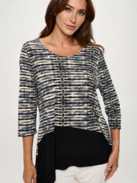 Round Neck Quarter Sleeve Top featuring a stylish design and comfortable fit, perfect for versatile day-to-night wear.