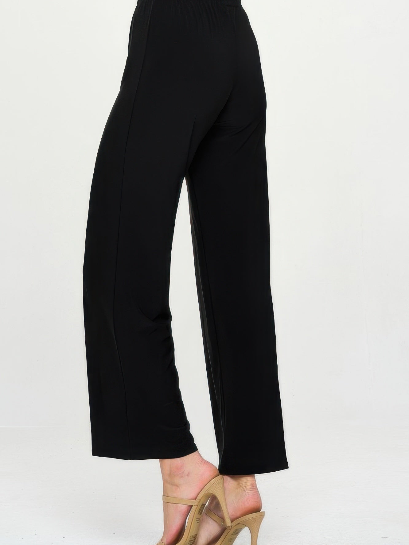 Elastic Waistband Flared Pants featuring a comfortable elastic waistband and elegant flared silhouette, perfect for versatile styling.