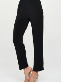 HIT Straight Pocket Trouser with Pockets shown on model, featuring a comfortable elastic waistband and sleek straight leg design.