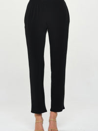 HIT Straight Pocket Trouser with Pockets in black, featuring a comfortable elastic waistband and side pockets.