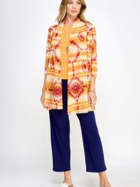 Model wearing Mr Princess Jacket in vibrant colors with a stylish design, paired with casual attire for a chic look.