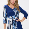 Hit Contrast V-Neck Tunic Top