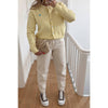 Solid Button Up Knit Long Sleeves Sweater