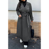 Plus Stand Collar Double Breasted Long Body Coat