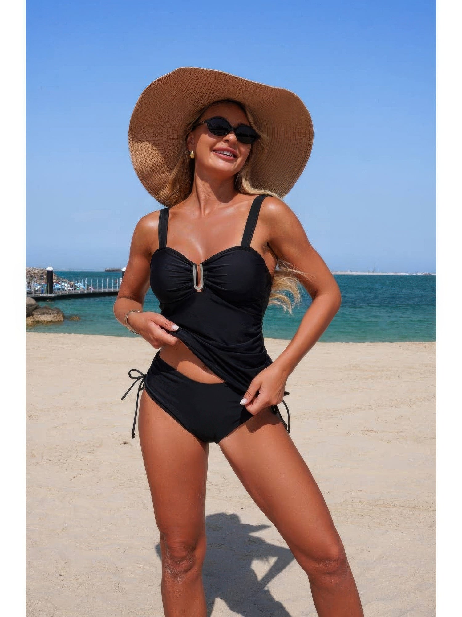 The Newport Tankini Set – padded drawstring tankini set, view 6