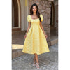 The Marigold Puff Sleeve Midi
