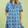 Umgee Mix Tile Print Mini Dress