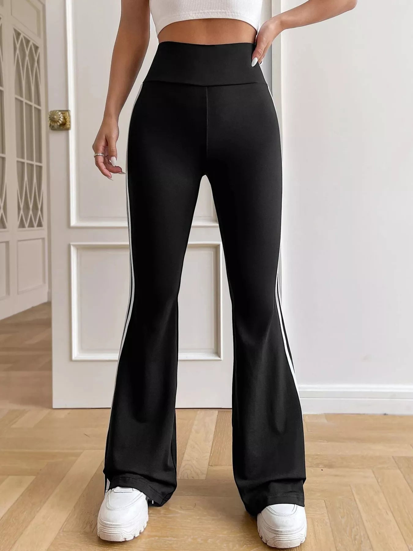 The Sasha Side-Stripe Flare Pant