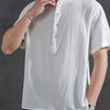 Men's Plus Size Button Detail Short Sleeve Shirt