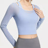 The Greta Long Sleeve Crop Top with Built-In Bra
