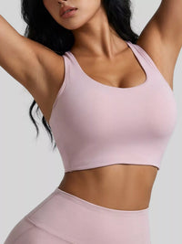 The Greta Twist-Back Halter Sports Bra