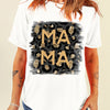 MAMA Round Neck Short Sleeve T-Shirt