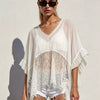 Lace Trim Flowy Cover-Up