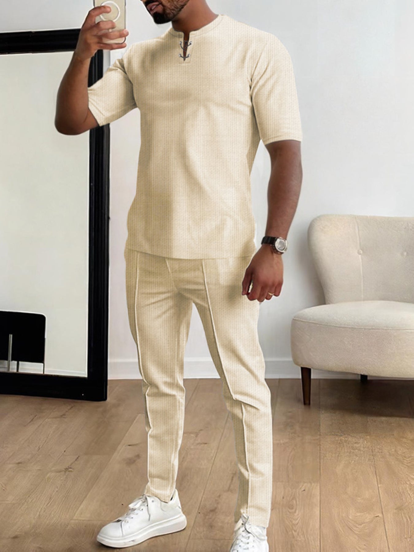 The Foster Top & Pants Set – short sleeve top and pants set, view 3