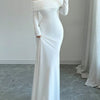 Off-Shoulder Long Sleeve Bodycon Maxi Dress