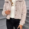 Button Up Long Sleeve Fuzzy Outerwear