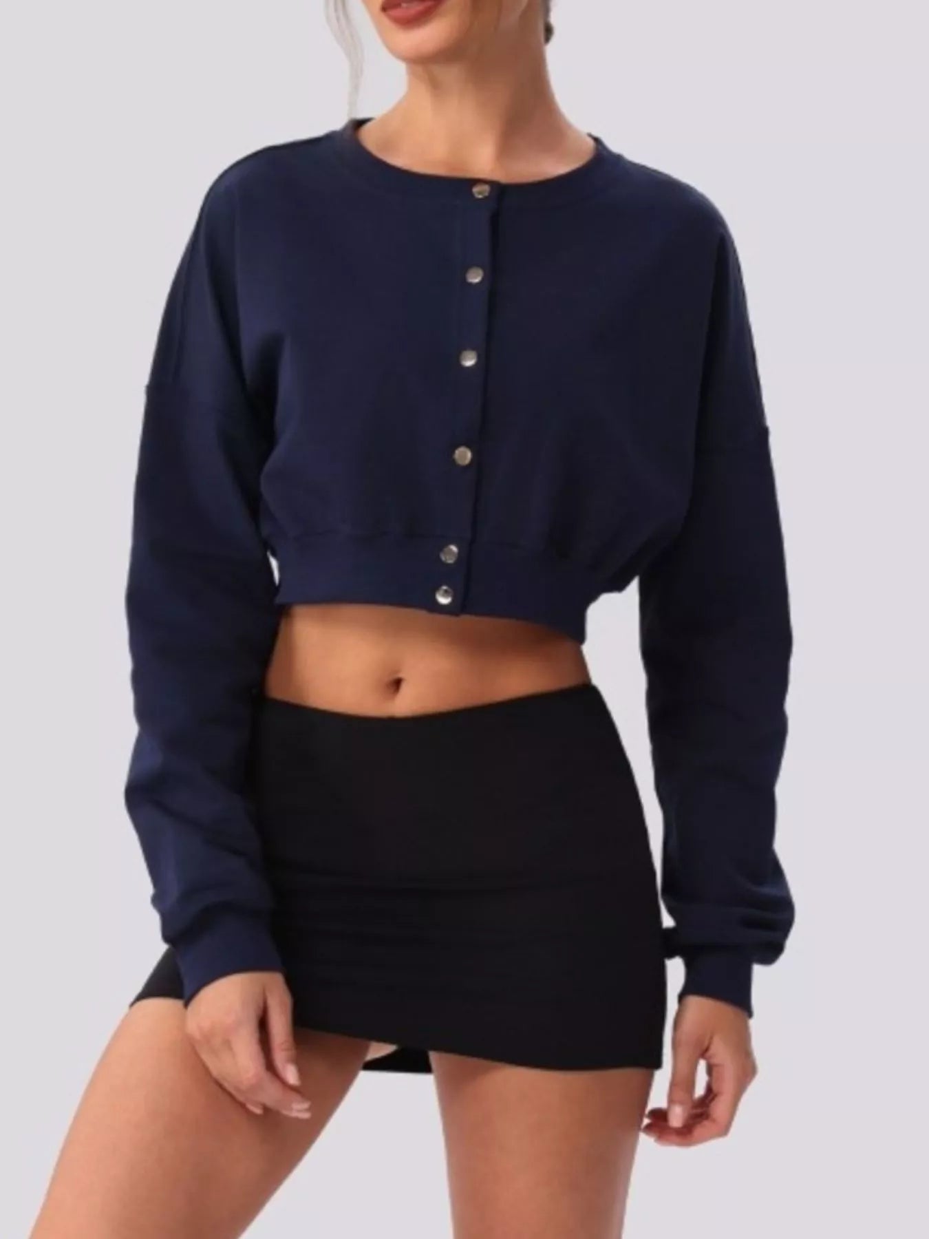 The Cleo Cropped Button Cardigan