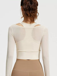 The Greta Long Sleeve Crop Top with Built-In Bra