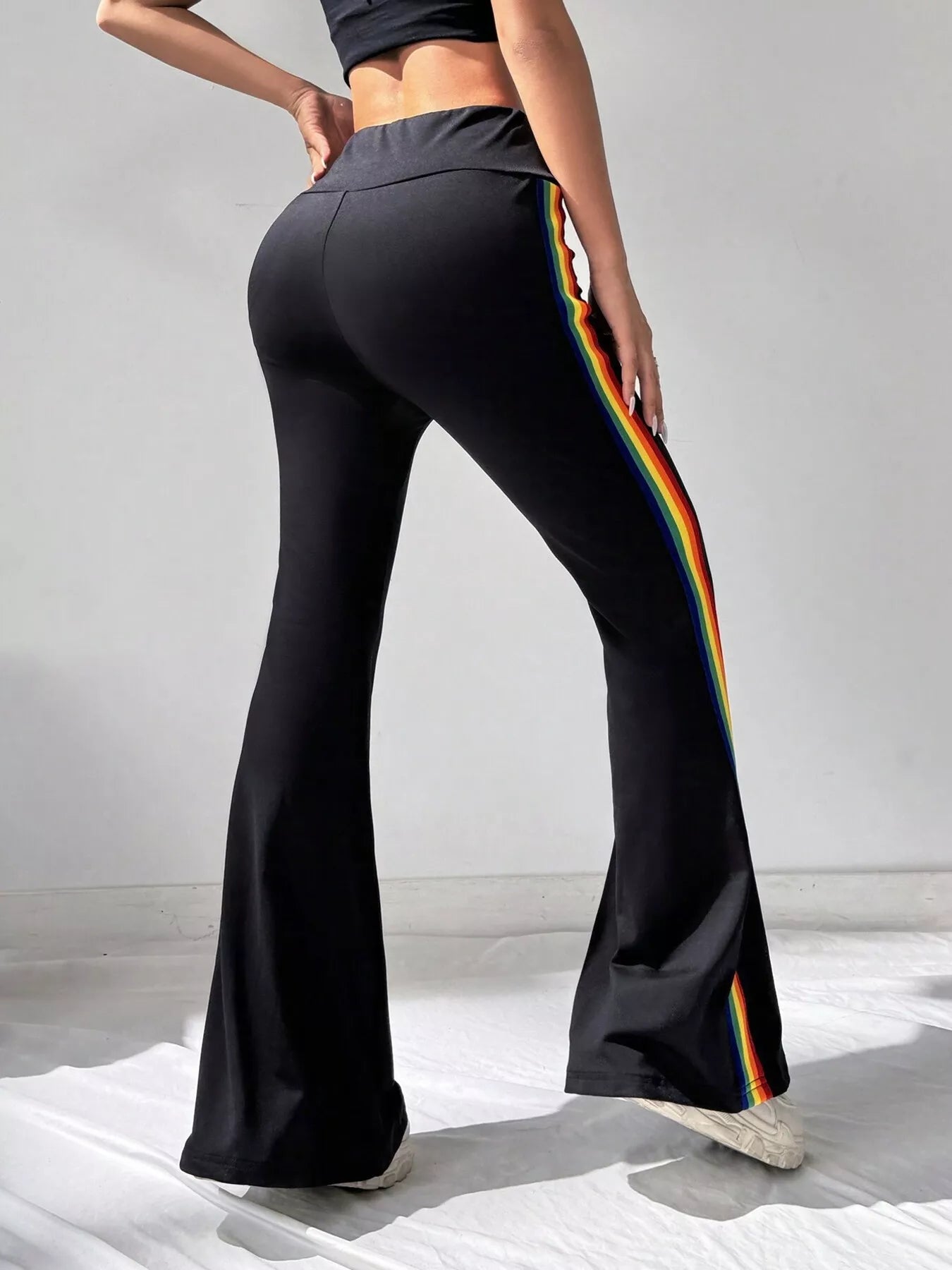 The Sasha Side-Stripe Flare Pant