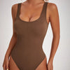 Shapewear Scoop Neck Wide Strap Active Bodysuit