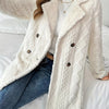 Fleece Double-Breasted Longline Coat