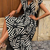 Ruffled Cap Sleeve Midi Dress